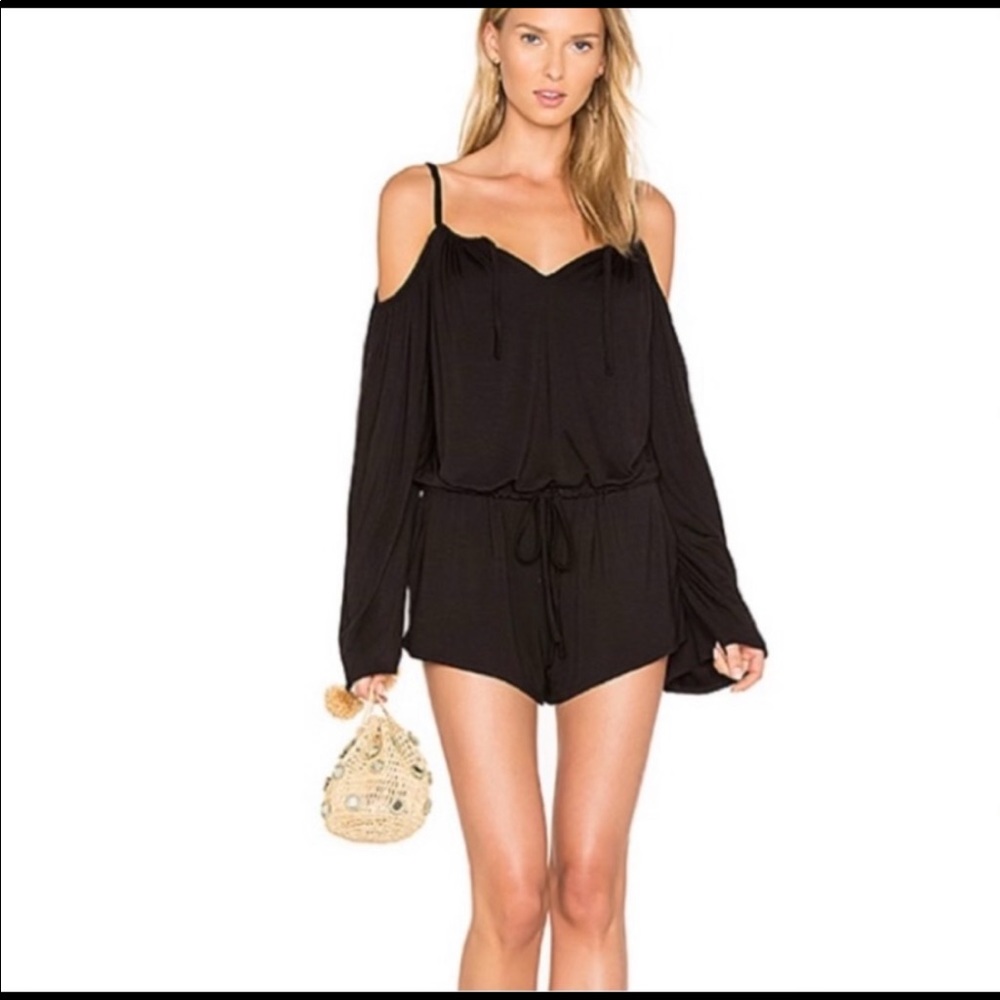 Chaser black romper spaghetti straps size s